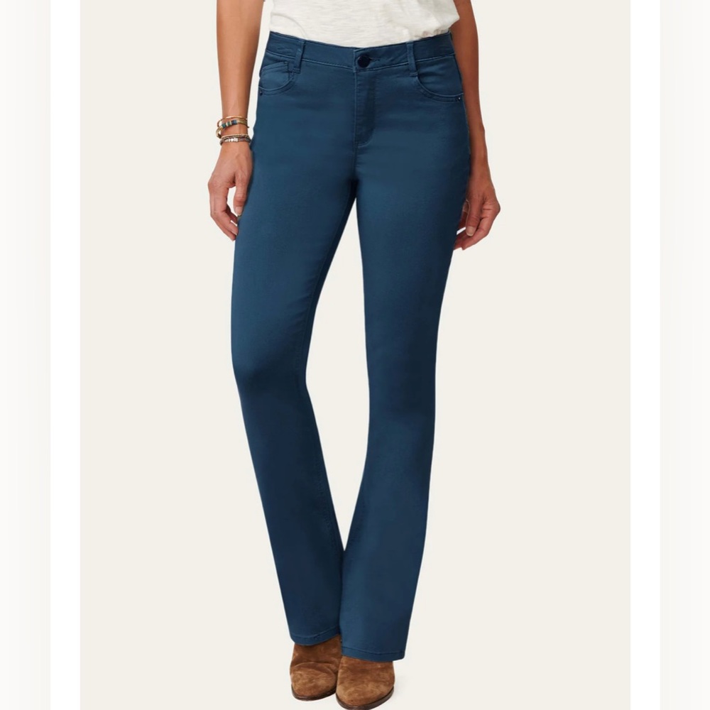 #64 Wit & Wisdom, “Ab” Solution high rise, Itty bitty boot. Dark Teal